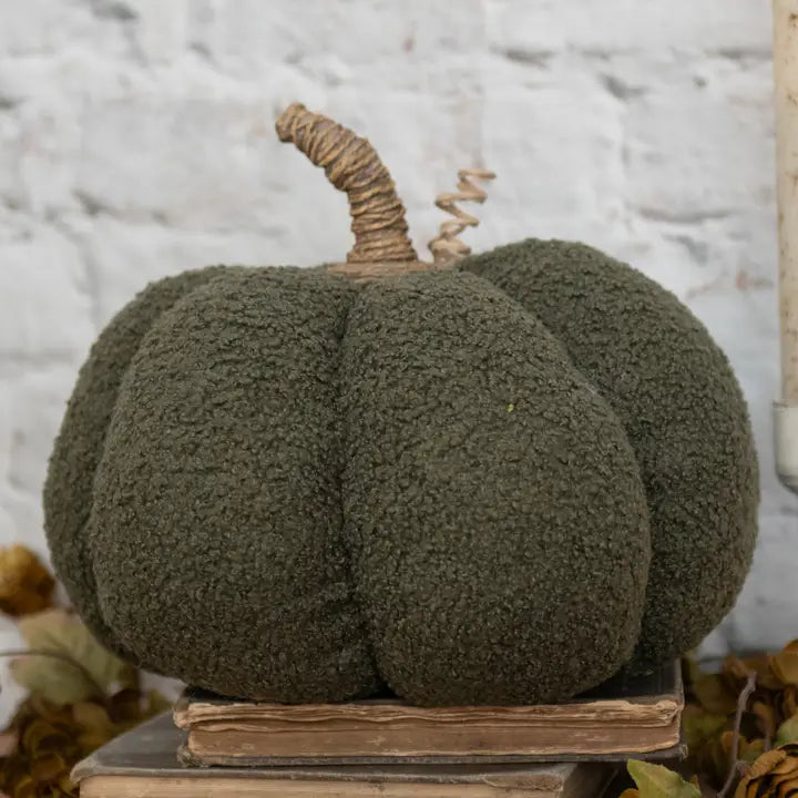 Dark Green Boucle Pumpkin
