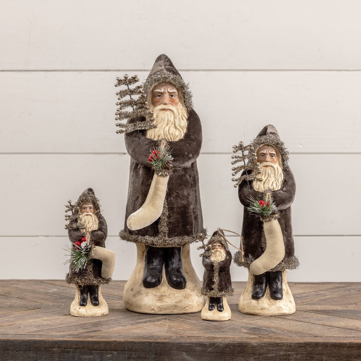 16.5" Charcoal Velvet Belsnickle - Nifty Decor & More