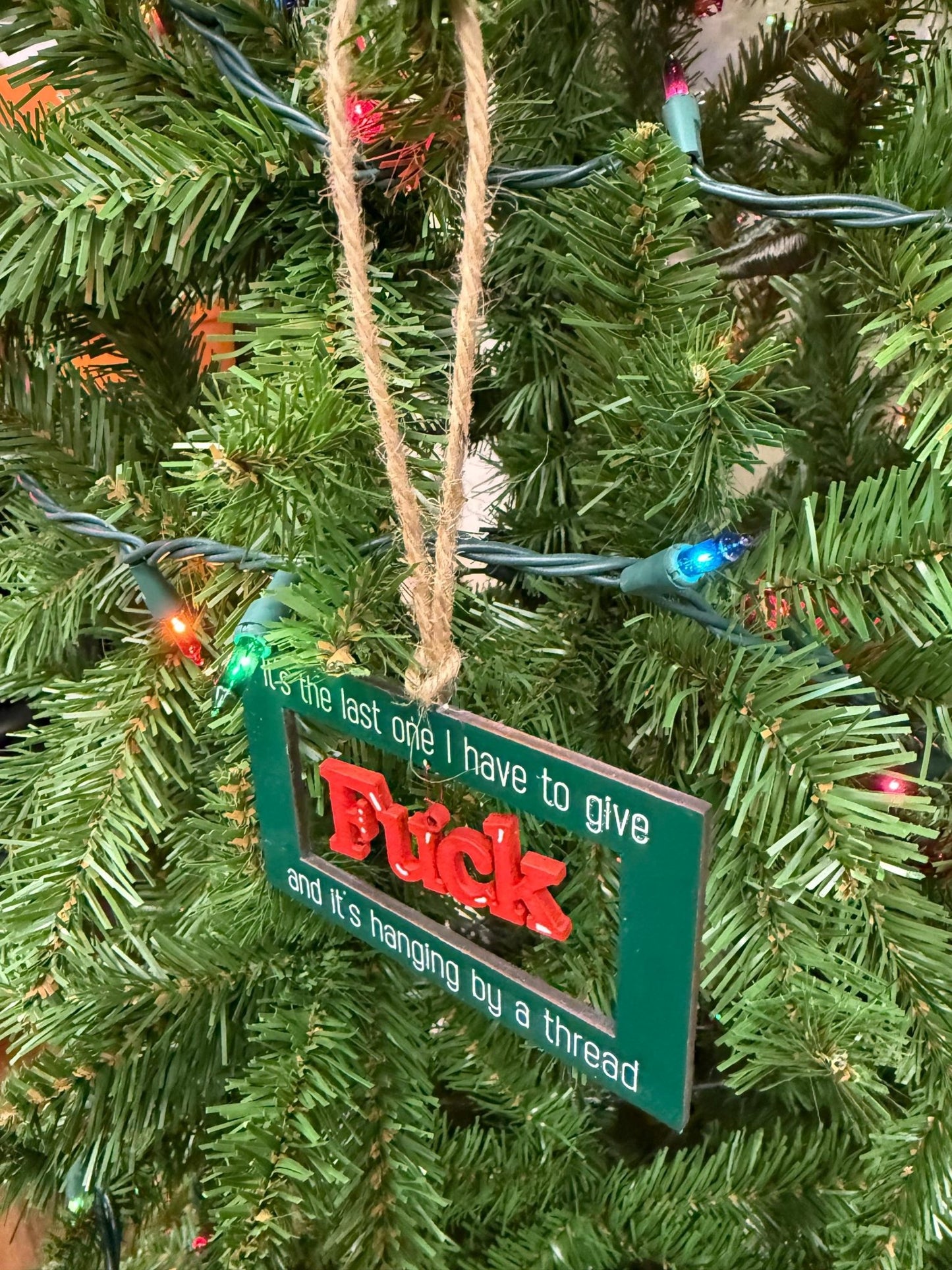2024 Last F*** Ornament | 2024 funny ornament | sassy ornament | hanging by a thread | sarcastic ornament | free shipping - Nifty Decor & More