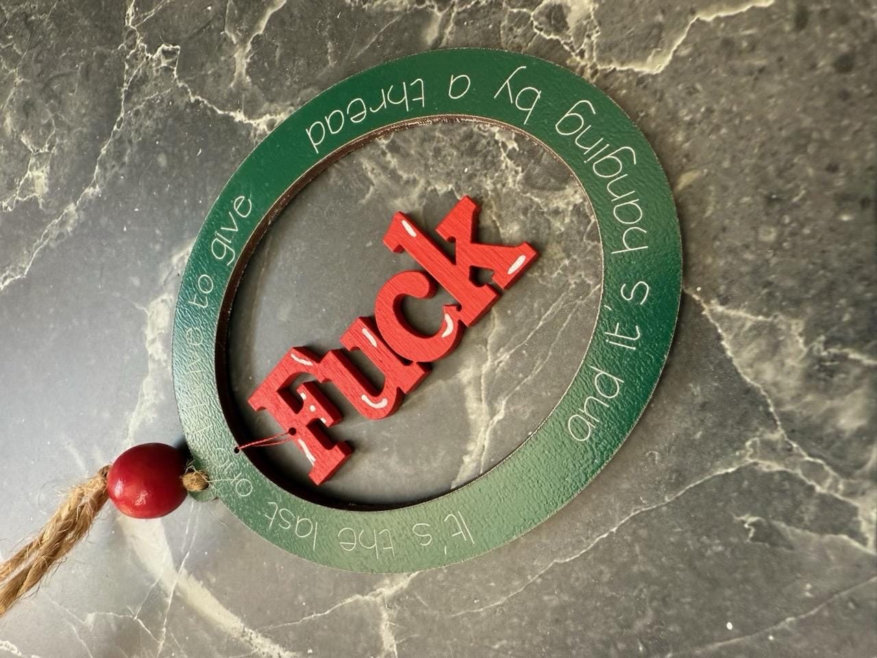 2024 Last F*** Ornament | 2024 funny ornament | sassy ornament | hanging by a thread | sarcastic ornament | free shipping - Nifty Decor & More