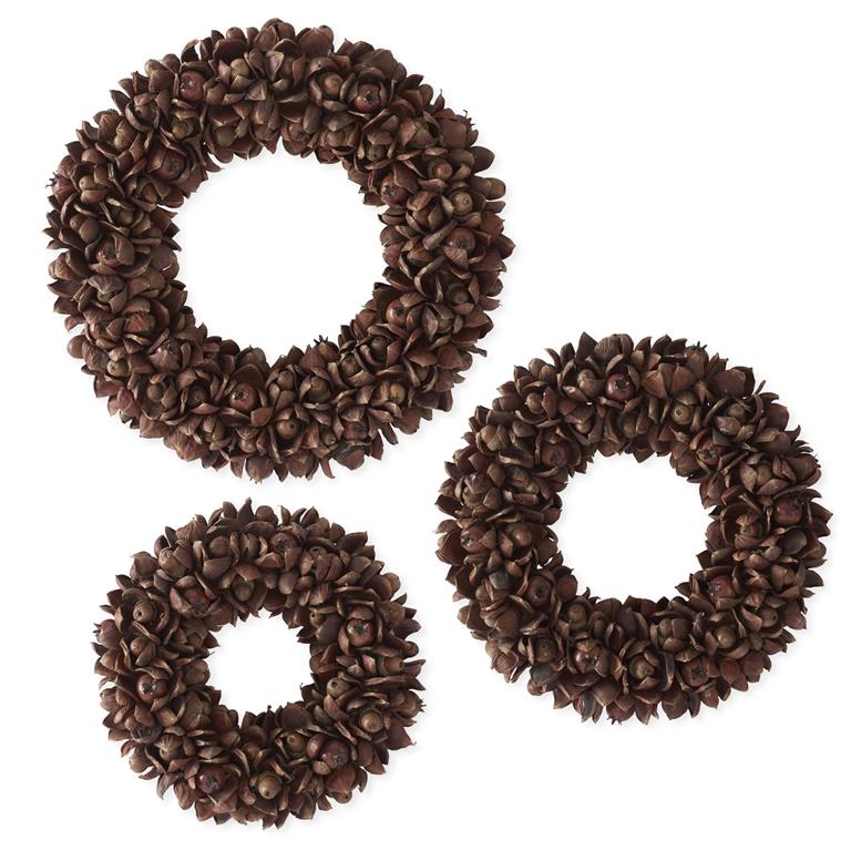 Pod Acorn & Rose Hip Wreaths