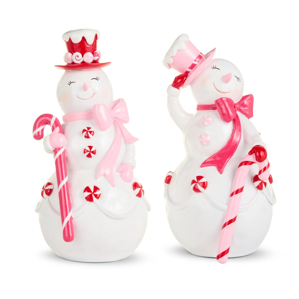 12" Pink Candy Snowman