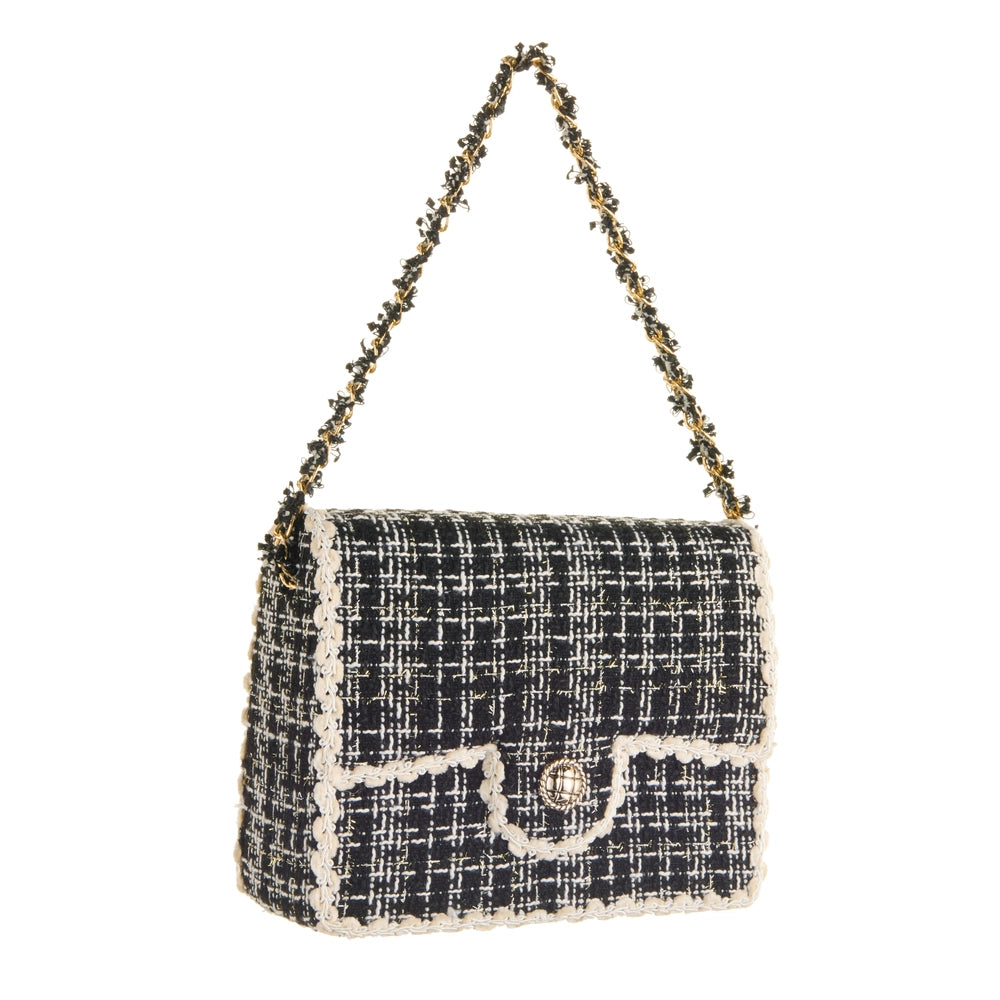 6.5" Black Tweed Purse Ornament