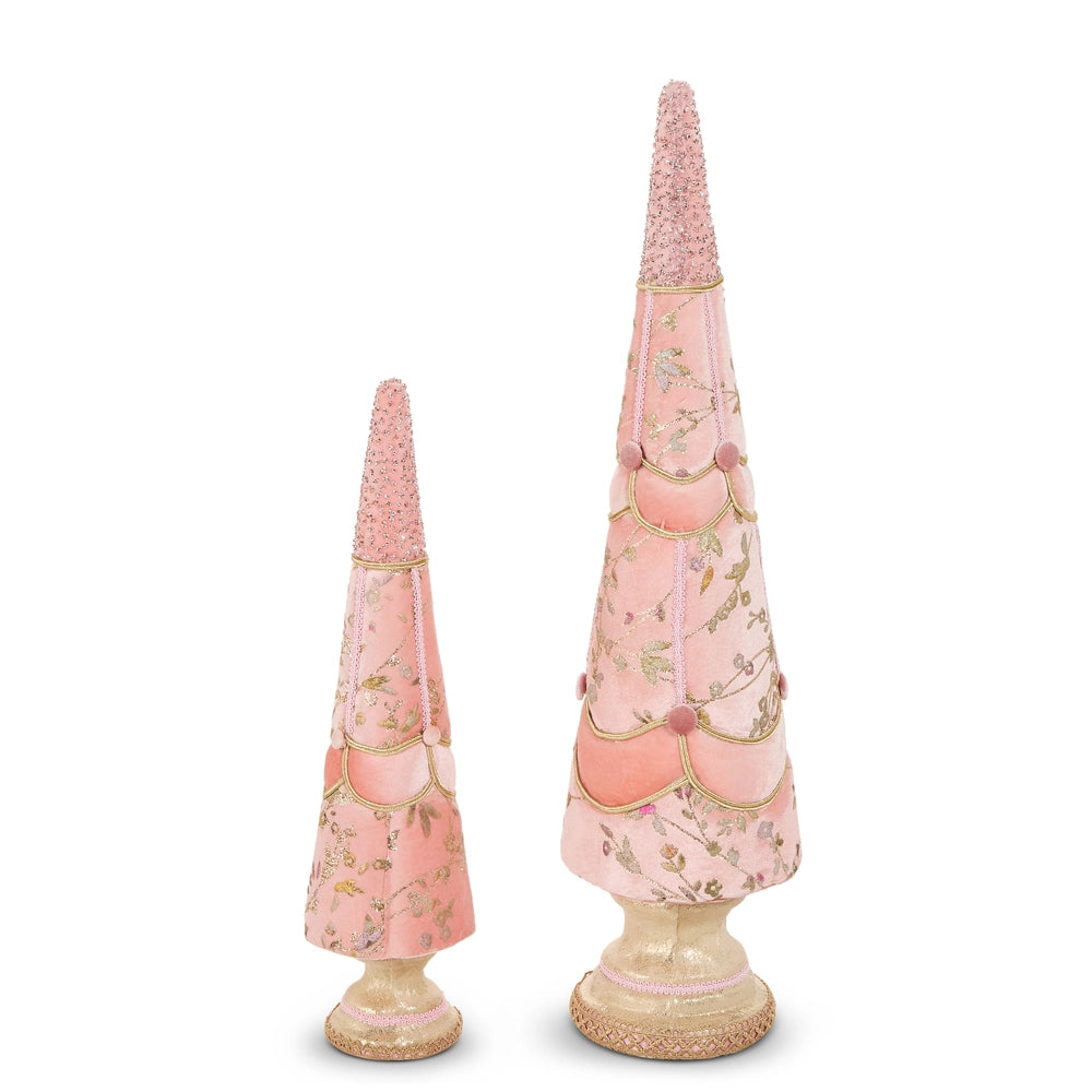 28" Pink Cone Tree with Base