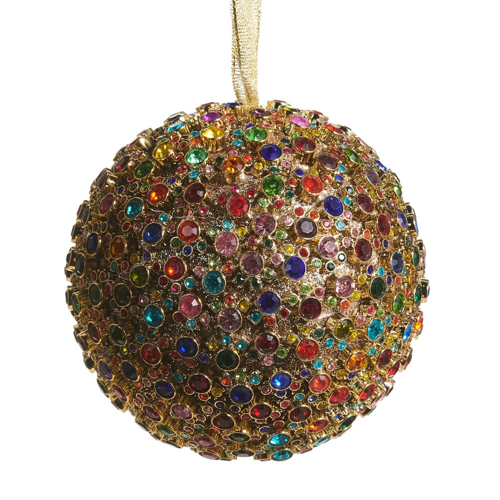 4" Multicolor Jewel Ball Ornament