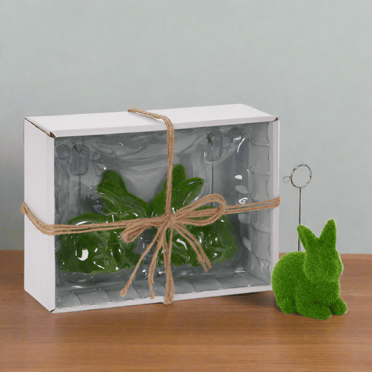 5” Moss Thinking Rabbit place card holders (set of 2)| Vintage Home Decor | Gifts | Unique Easter Decoration & Collectible Charm Shelf Sitter