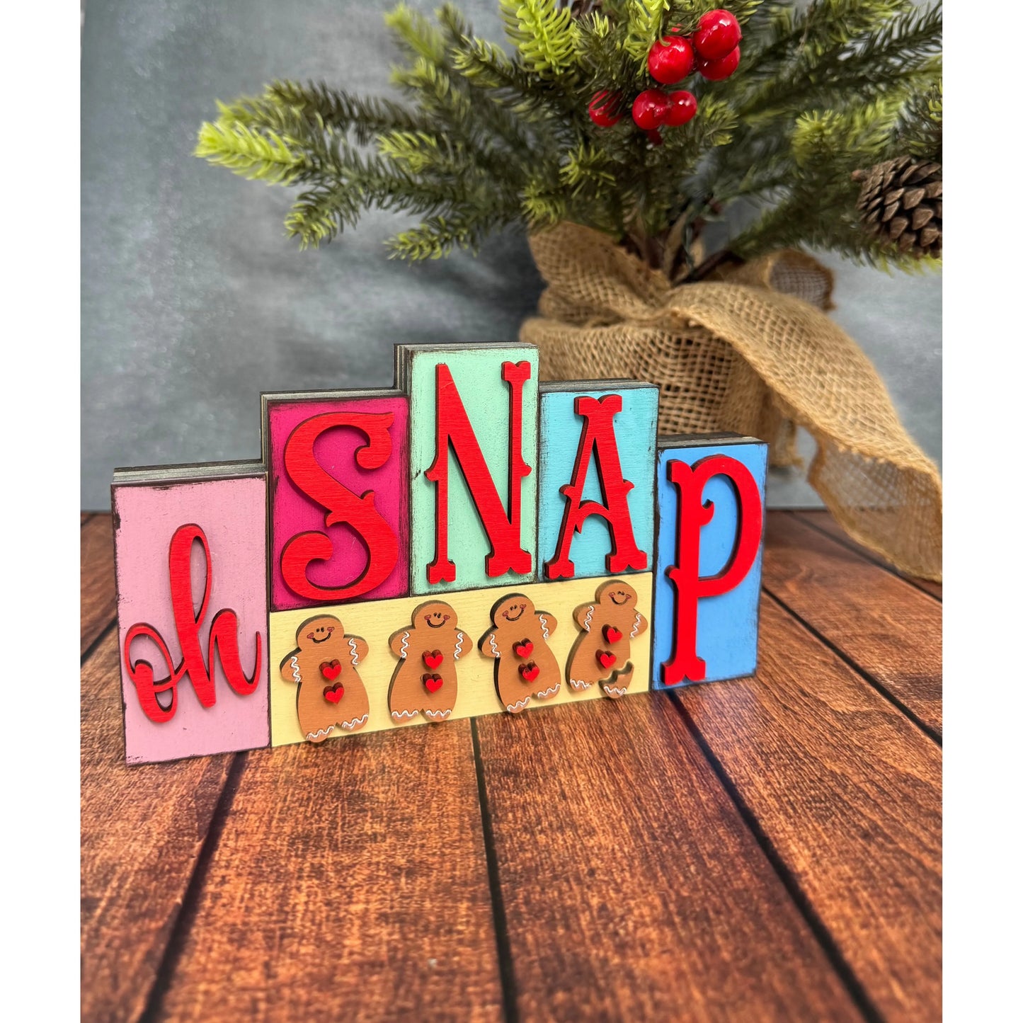 Christmas Word Blocks Christmas Shelf Sitter Oh Snap
