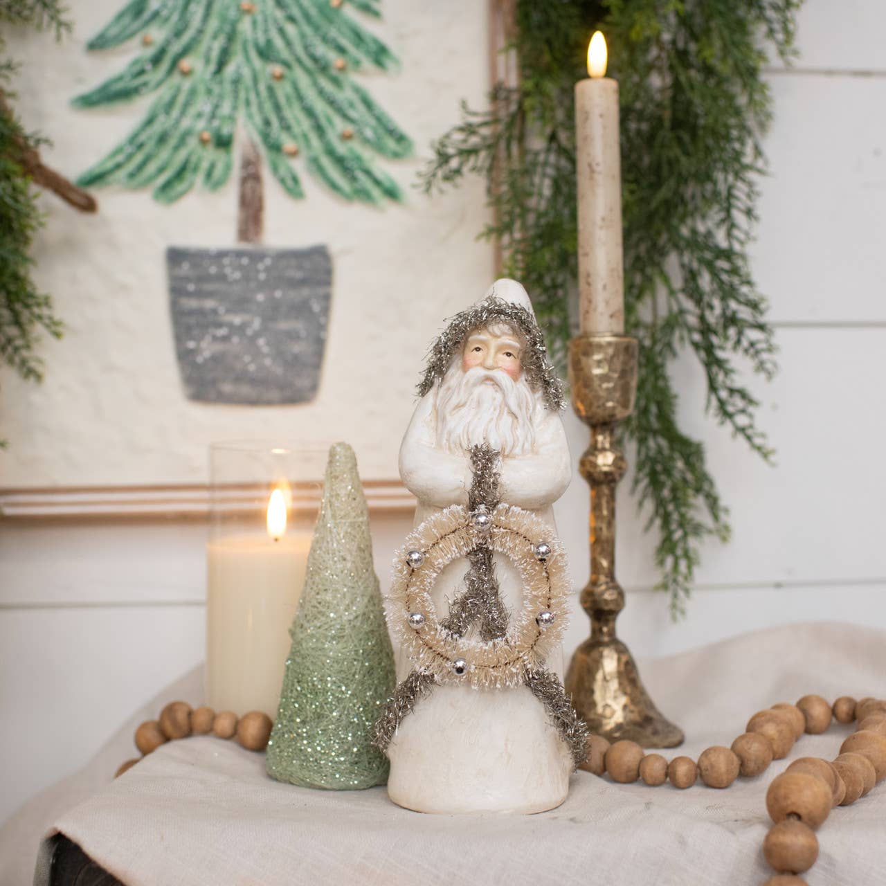 9" Antiqued Silver Belsnickle - Nifty Decor & More