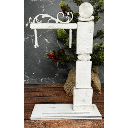 Mini Post Sign Shelf Sitter Stand ONLY Interchangeable Post White