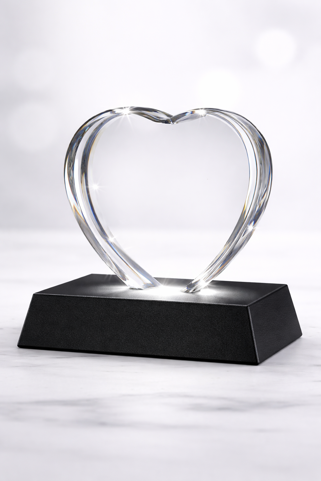 Engraved Crystal Heart-Small