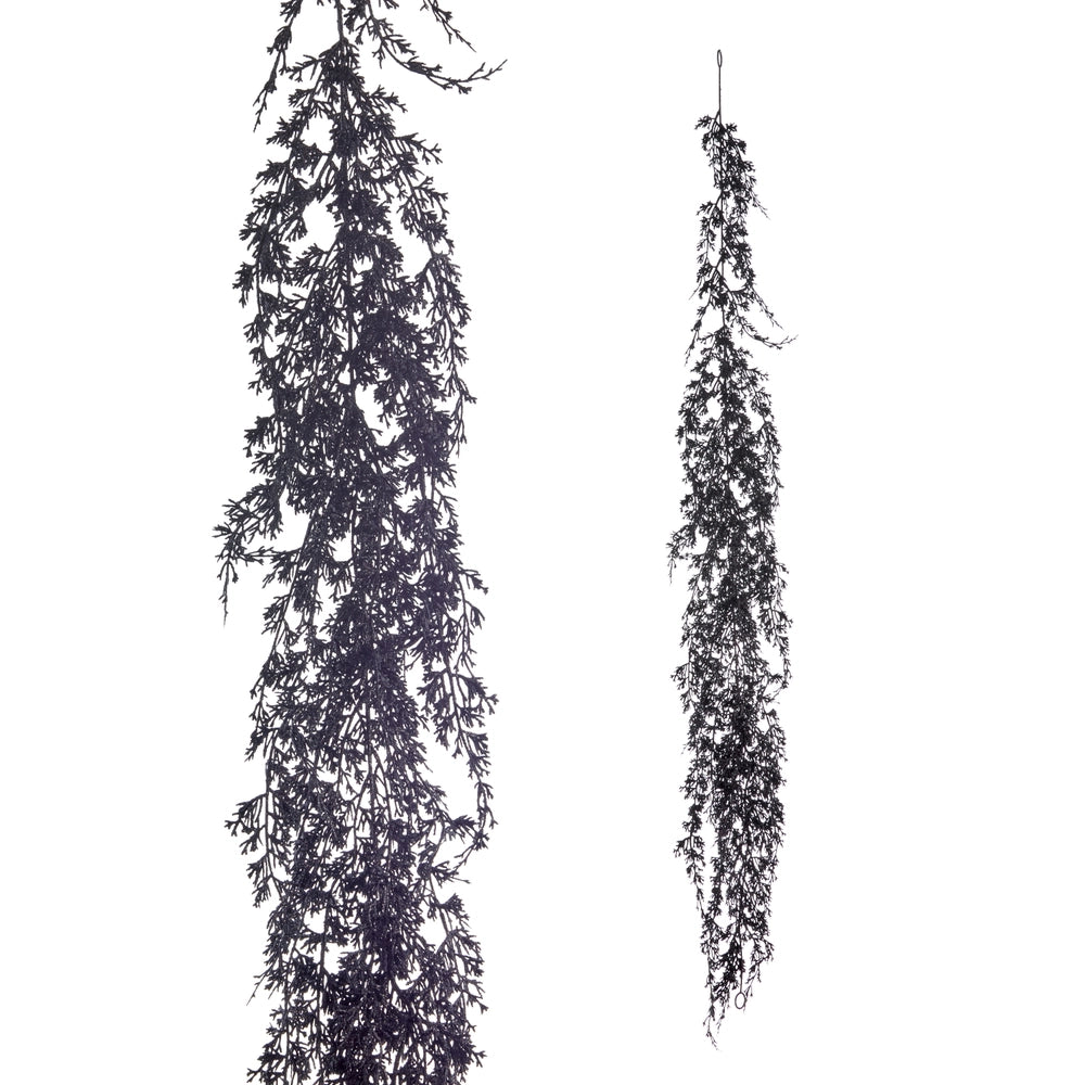 6' Hanging Black Garland