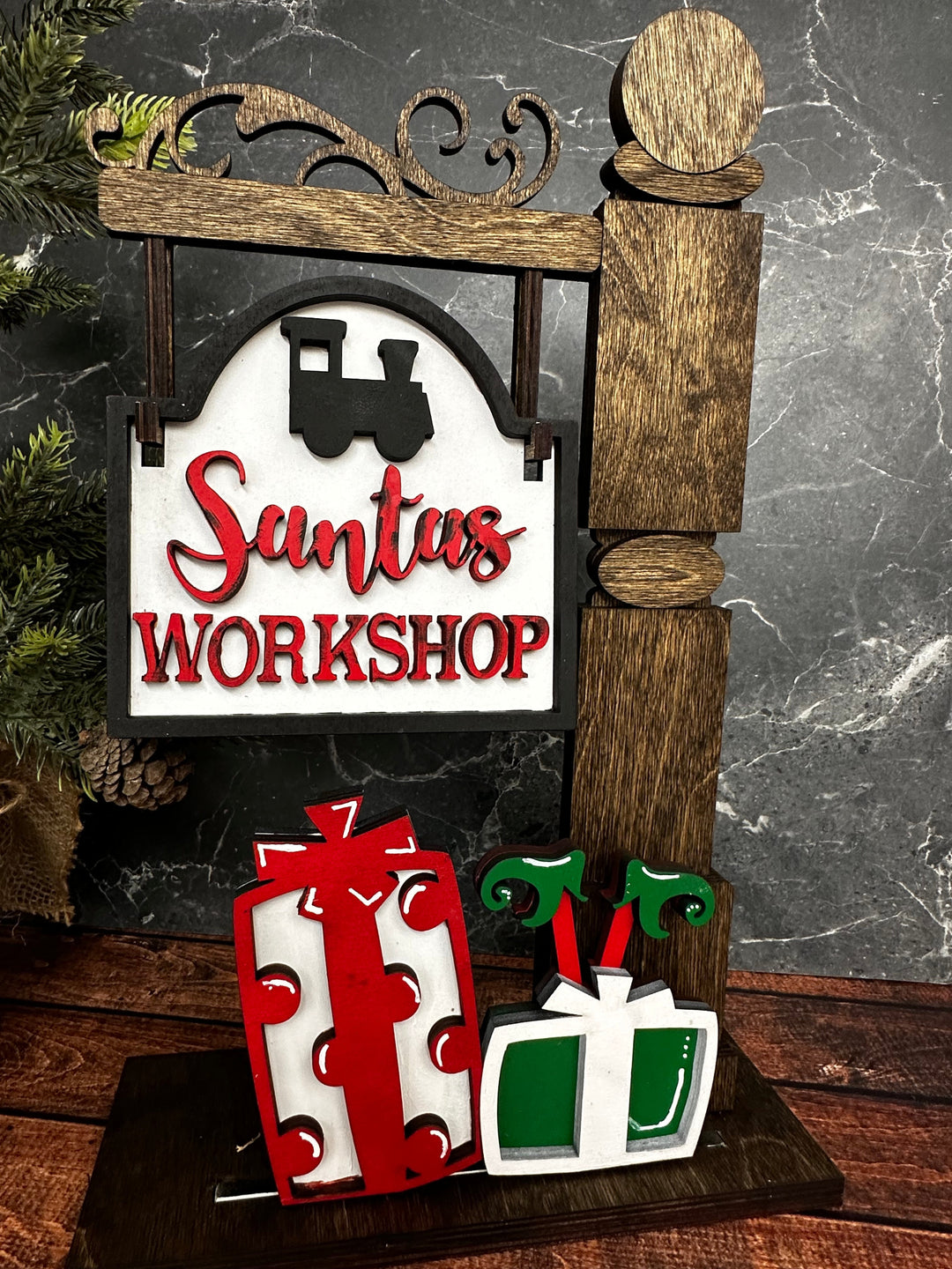 Santa's Workshop Mini-Post Interchangeable Add On with Mini-Post