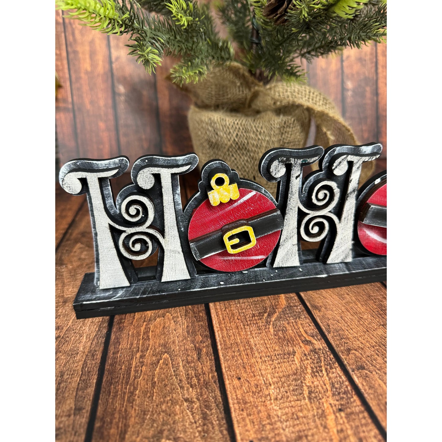 Ho Ho Ho Table Top Christmas Shelf Sitter