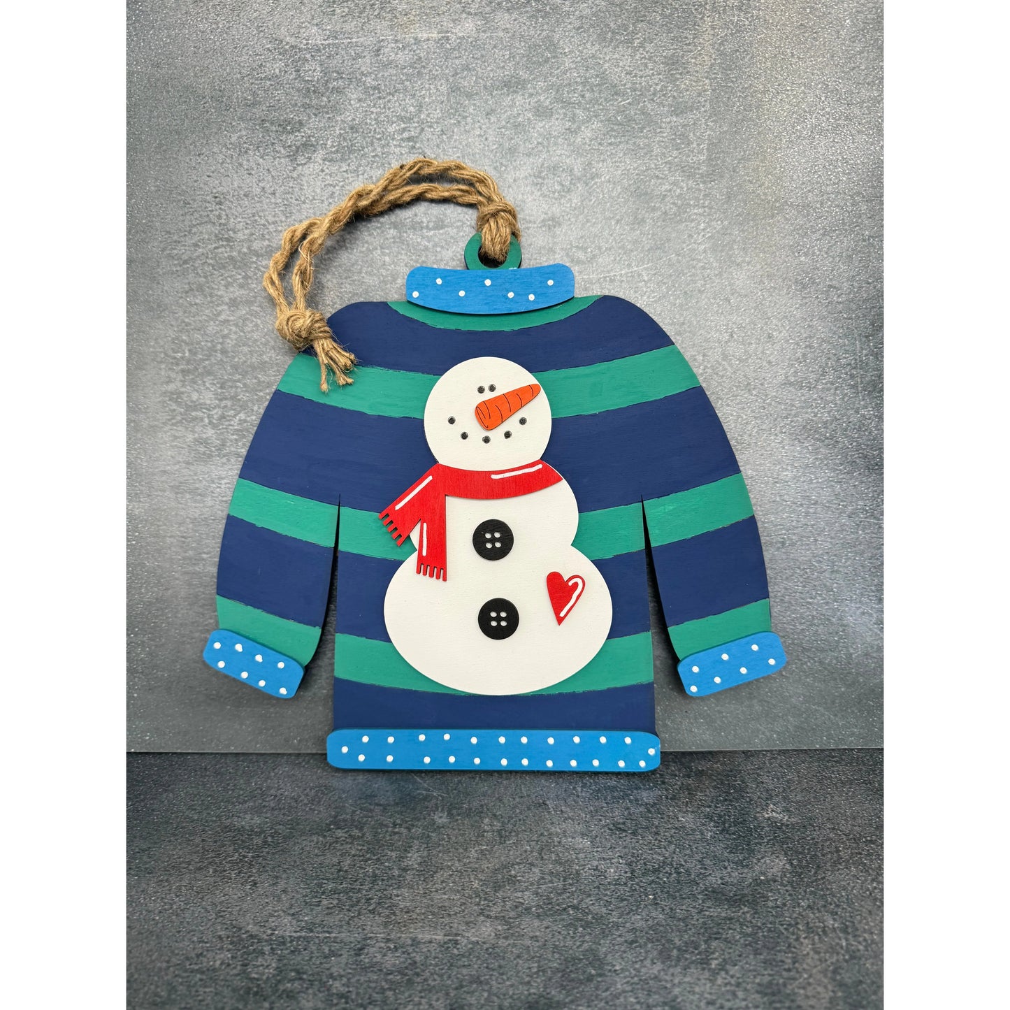Ugly Sweater Sign Christmas Wall Décor Snowman