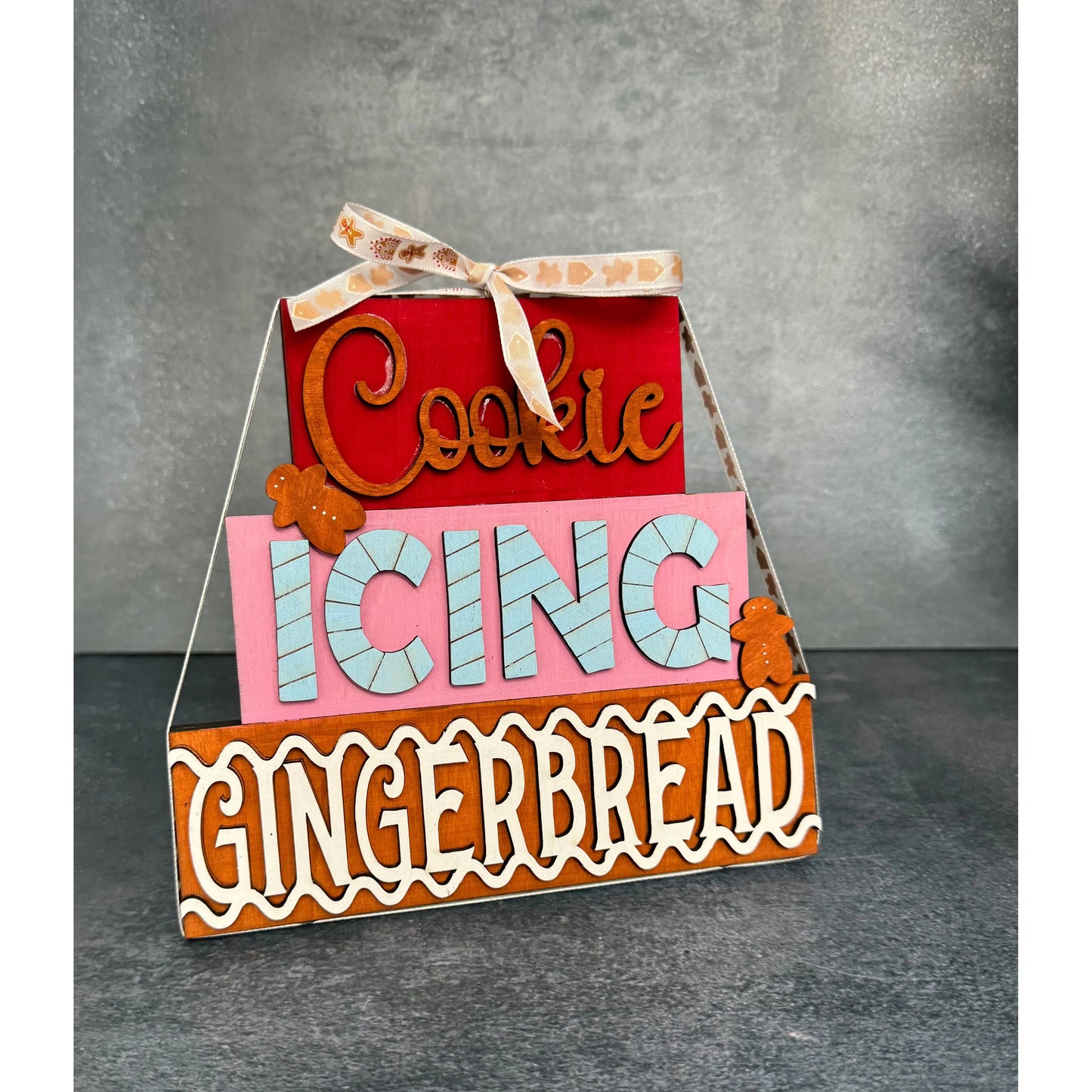 Christmas Word Stackers Christmas Shelf Sitter Gingerbread