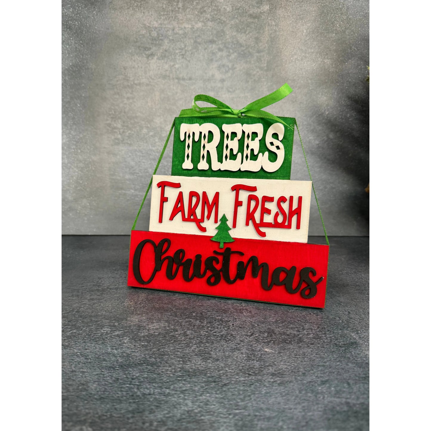 Christmas Word Stackers Christmas Shelf Sitter Farm Fresh