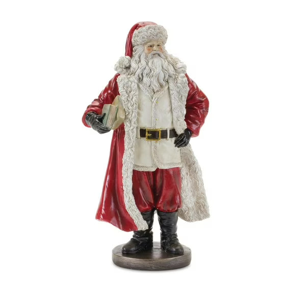 Santa w/Books 12.75"H Resin