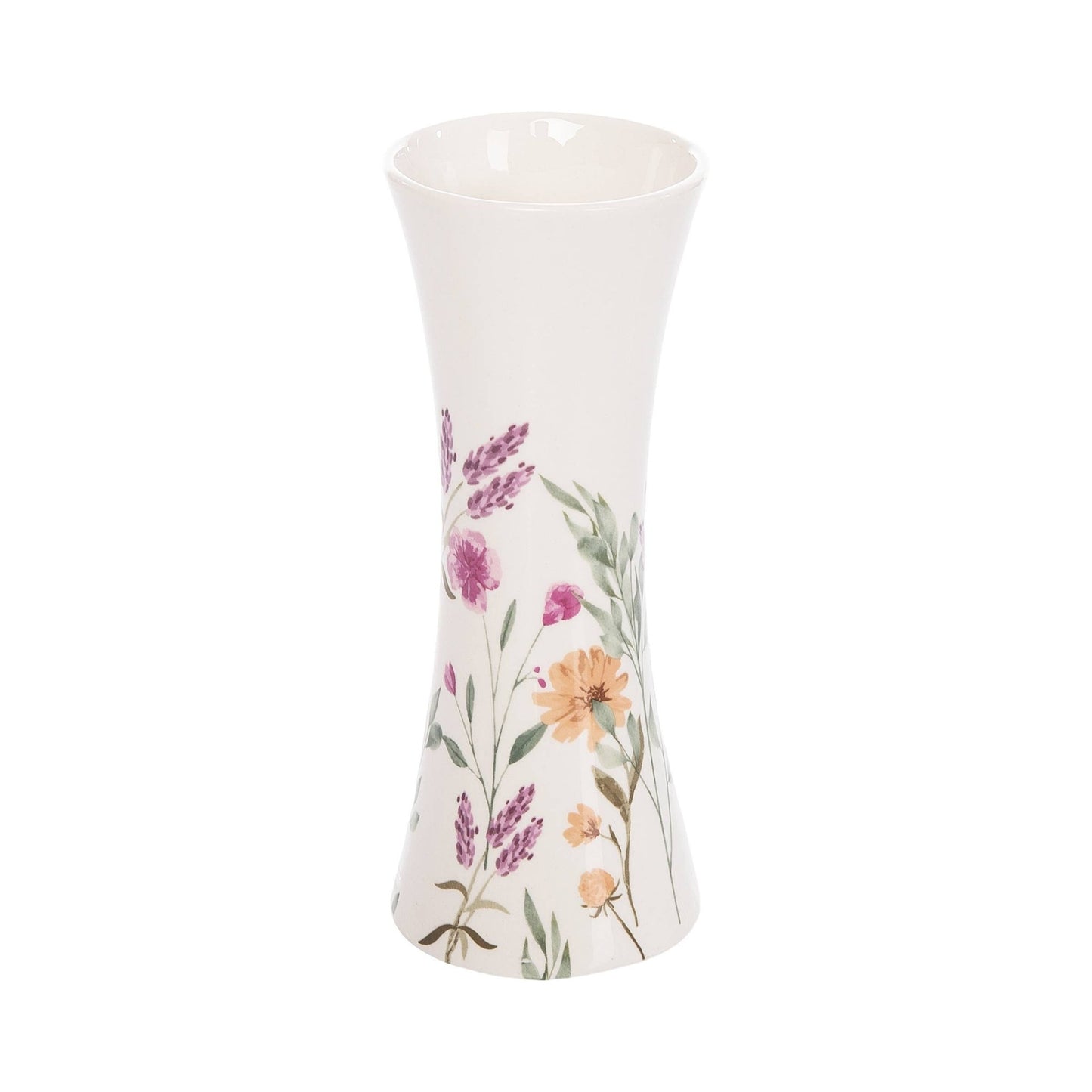 April Showers Ceramic Vase, Pristine Watercolor-Style Floral Holder for Elegant Home Decor