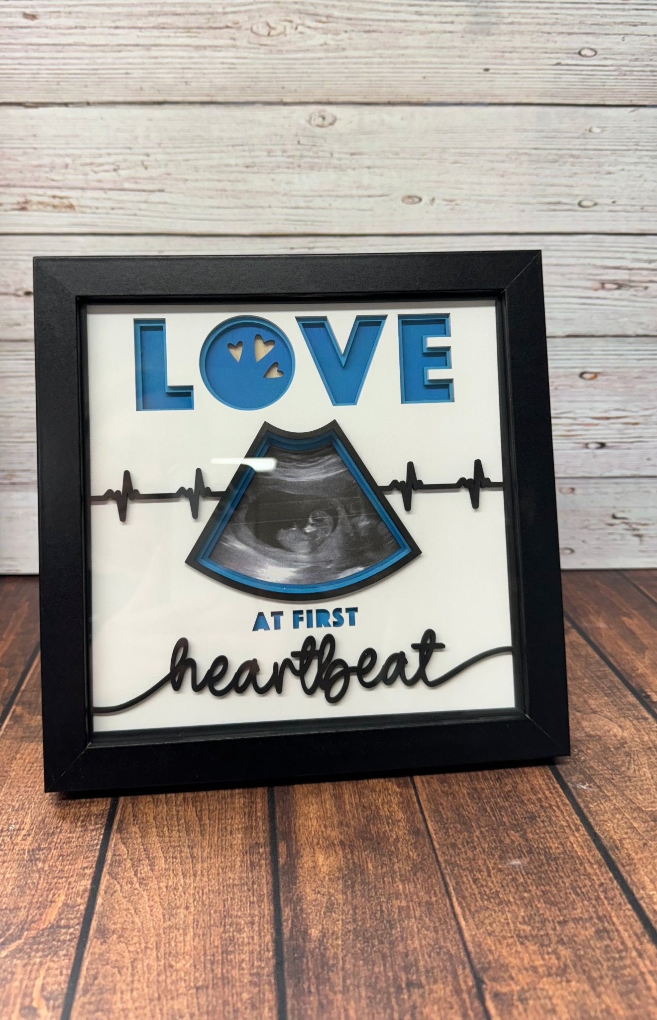 Baby Shadow Box Love At First Heartbeat