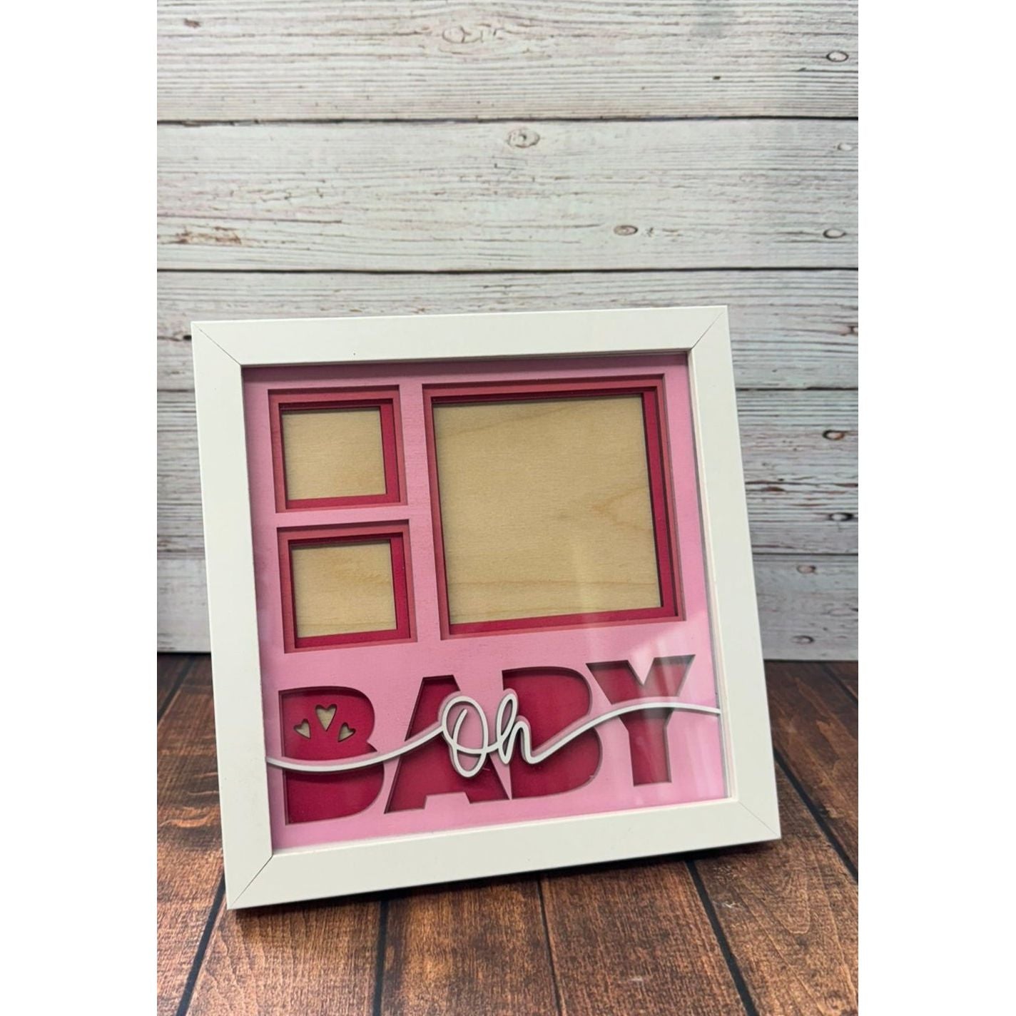 Baby Shadow Box Oh Baby - Pink