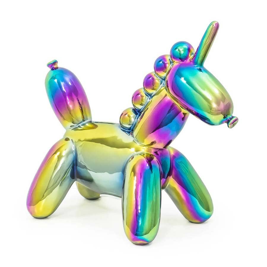 Balloon Animal Money Banks, Unique Whimsical Coin Storage for Children’s Savings, Perfect Birthday Gift balloon animal bank Rainbow Unicorn