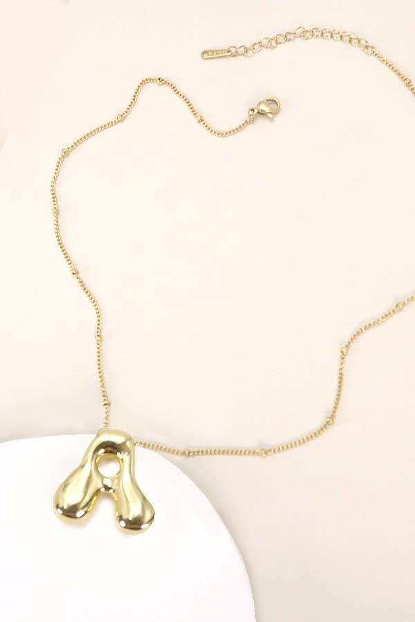 Balloon Bubble Initial Necklace, Durable Stainless Steel Charm, Perfect Personalized Gift for Birthday or Valentine’s charm necklace