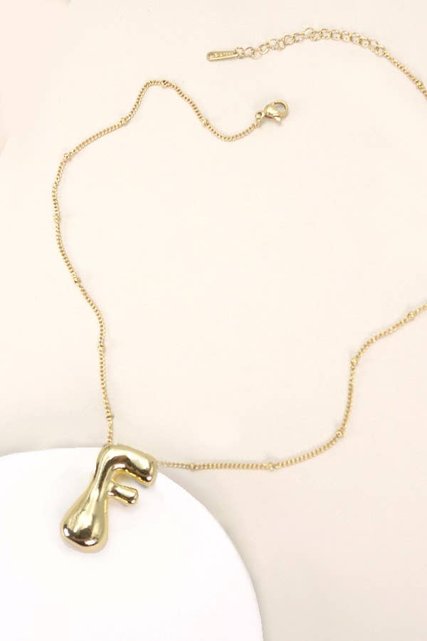 Balloon Bubble Initial Necklace, Durable Stainless Steel Charm, Perfect Personalized Gift for Birthday or Valentine’s charm necklace