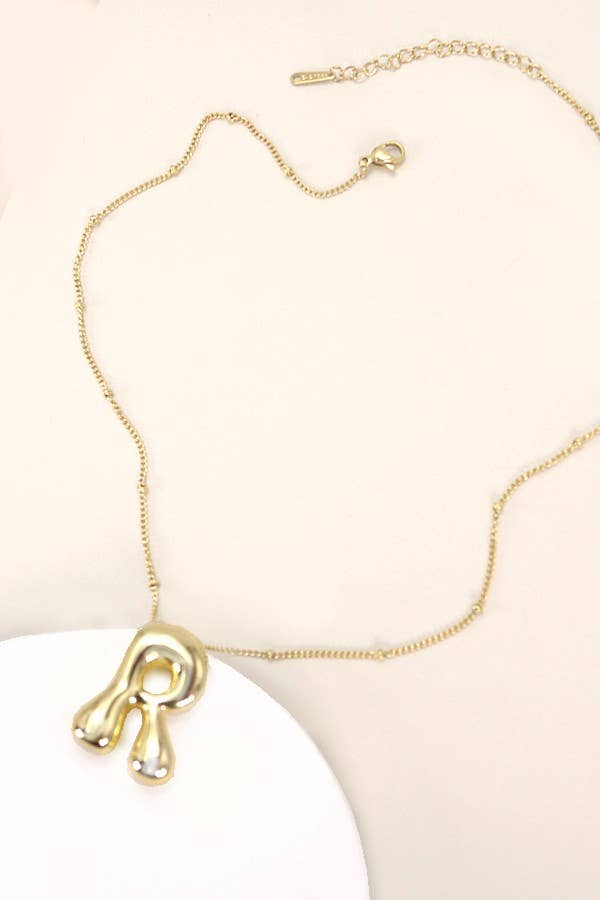 Balloon Bubble Initial Necklace, Durable Stainless Steel Charm, Perfect Personalized Gift for Birthday or Valentine’s charm necklace