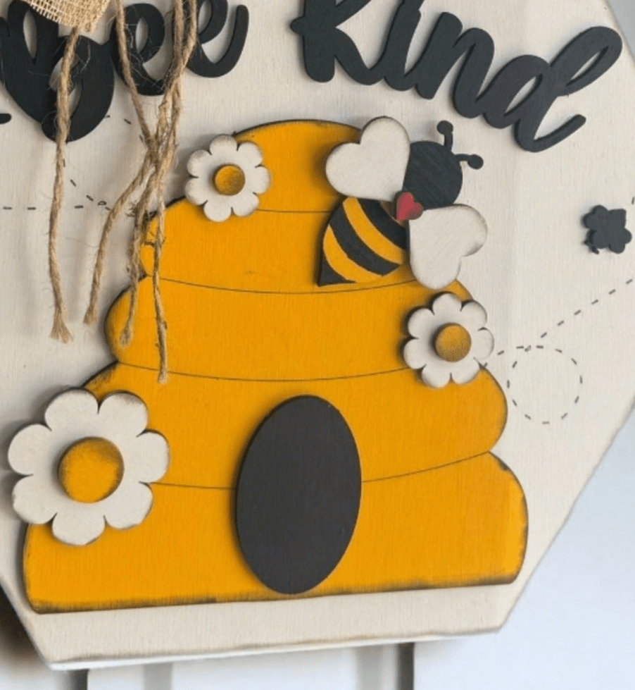 Bee Kind Hanger Spring Wall Decor
