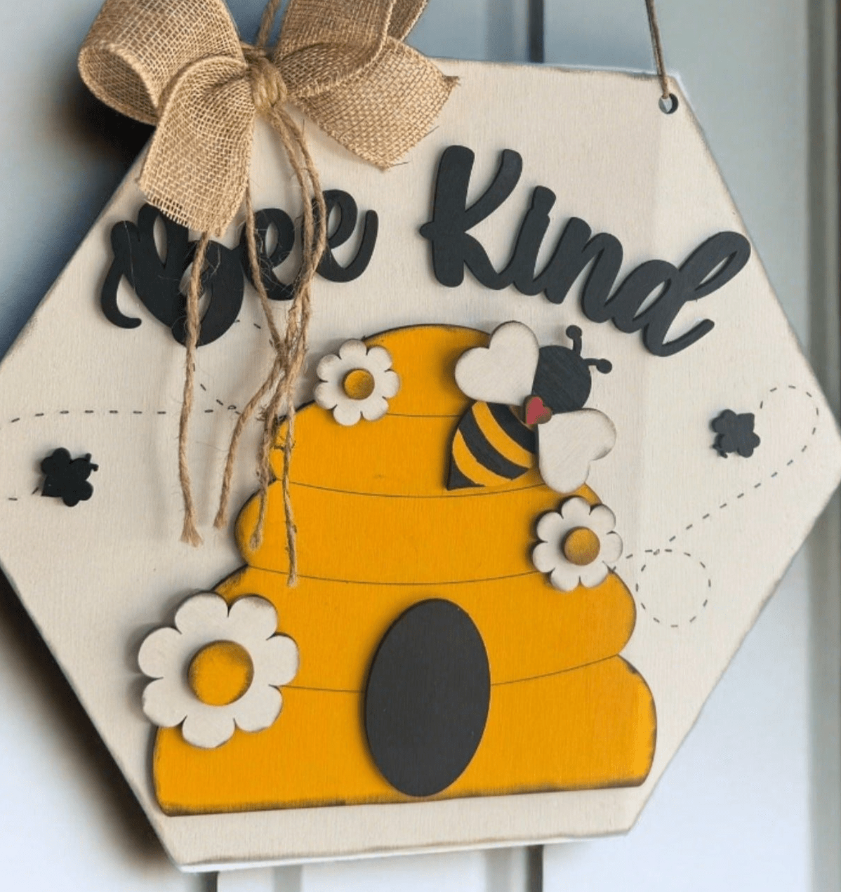 Bee Kind Hanger Spring Wall Decor