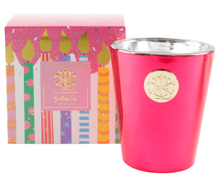 Birthday Cake Candle, 8oz Designer Box Luxury Scented Candle for Home Decor, Birthday Gift Idea Candle Holder