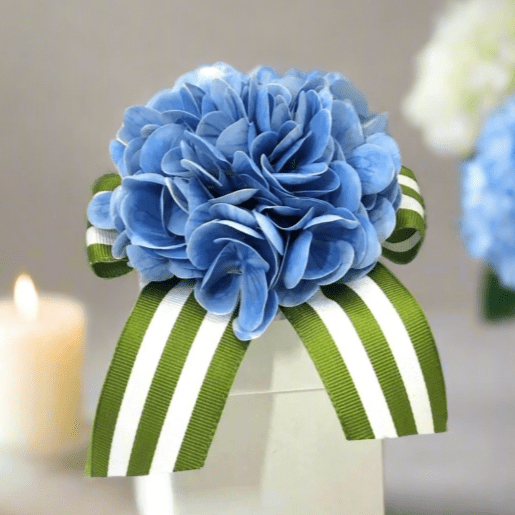 Blue Hydrangea Luxury Candle 8 oz, Luxury Flower Box for Aromatherapy, Ideal Gift for Her & Home Accents - Nifty Decor & More