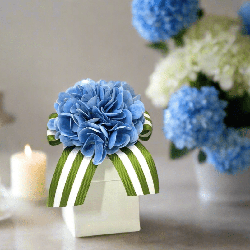 Blue Hydrangea Luxury Candle 8 oz, Luxury Flower Box for Aromatherapy, Ideal Gift for Her & Home Accents - Nifty Decor & More