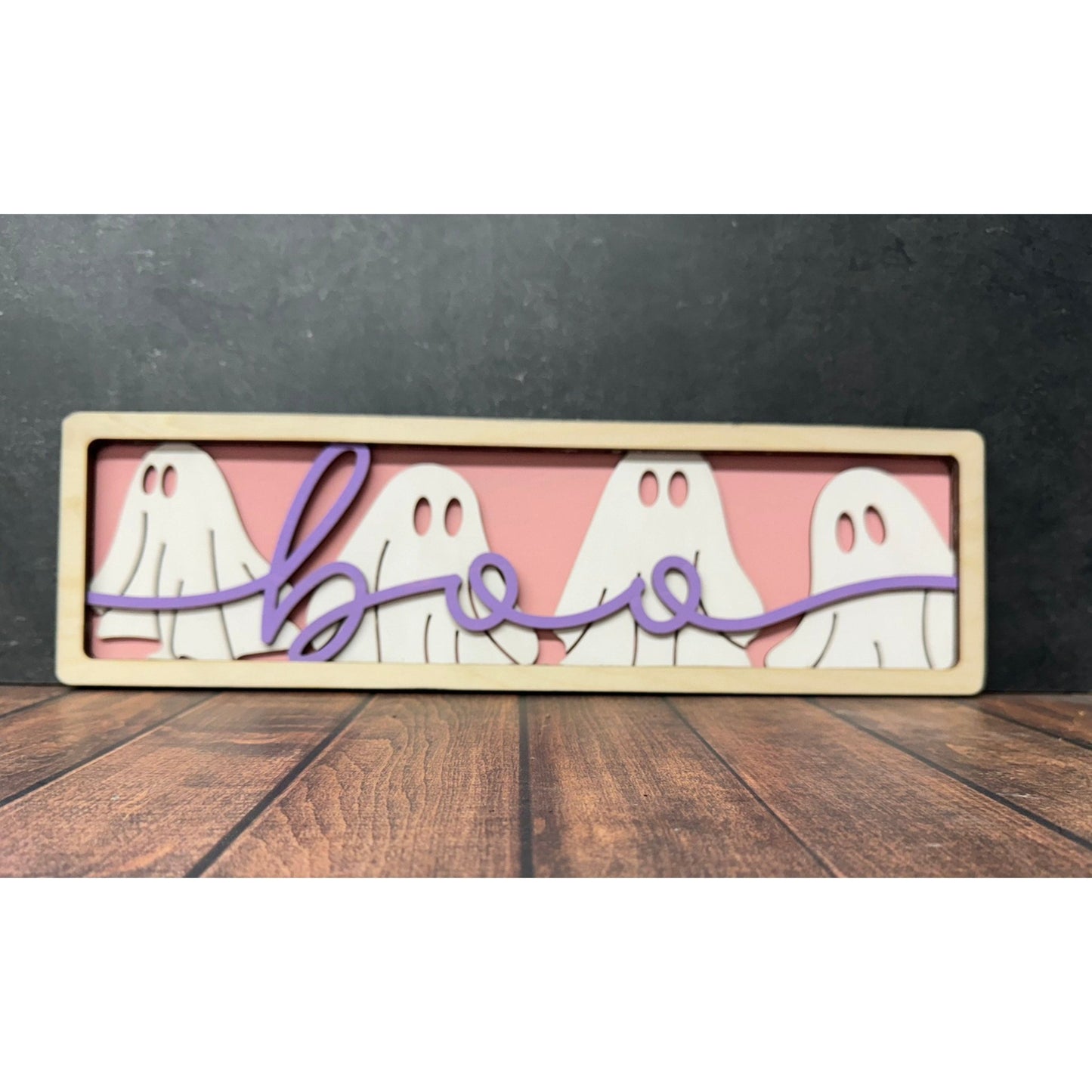 BOO Chunky Sign Halloween Decor