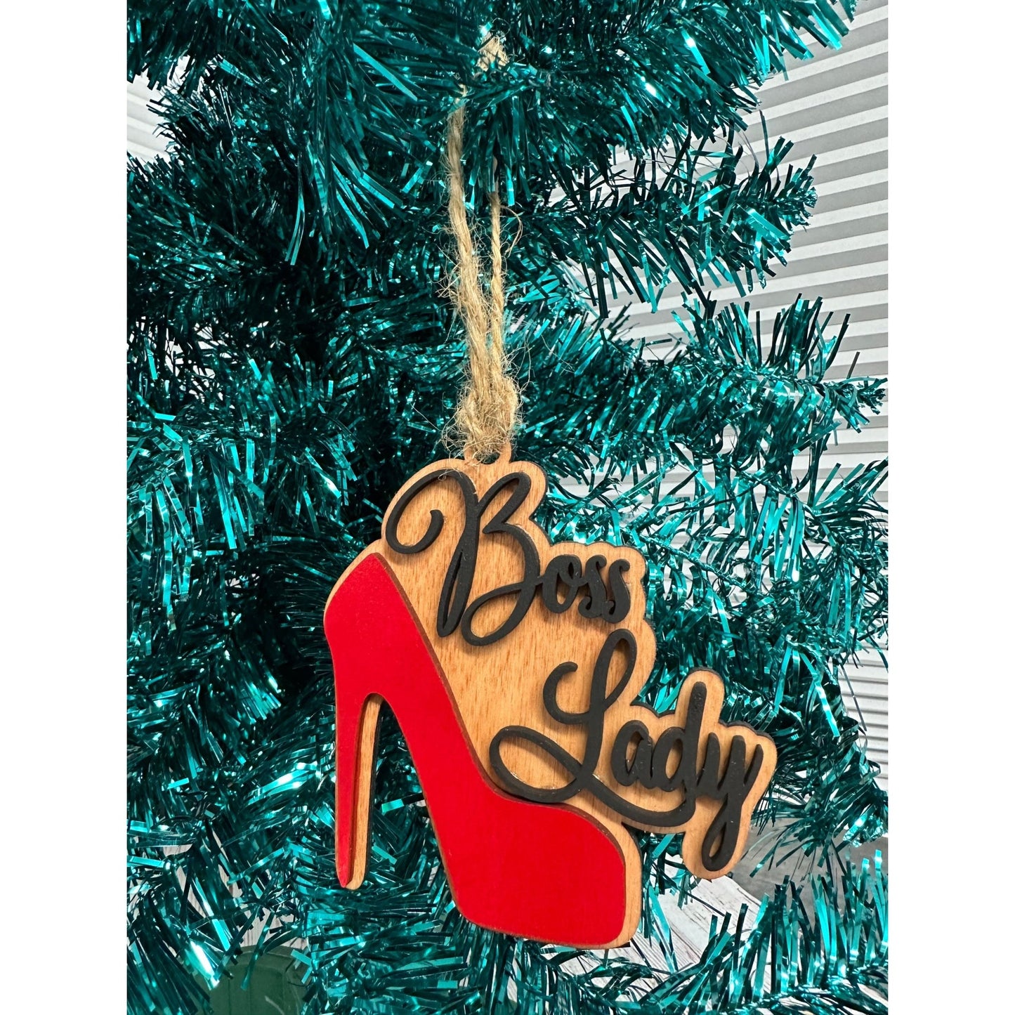 Boss Babe Ornaments | Trendy Lady Christmas Decorations | Gift for Women, Office Decor, Holiday Ornament, Fun & Stylish Decor - Nifty Decor & More