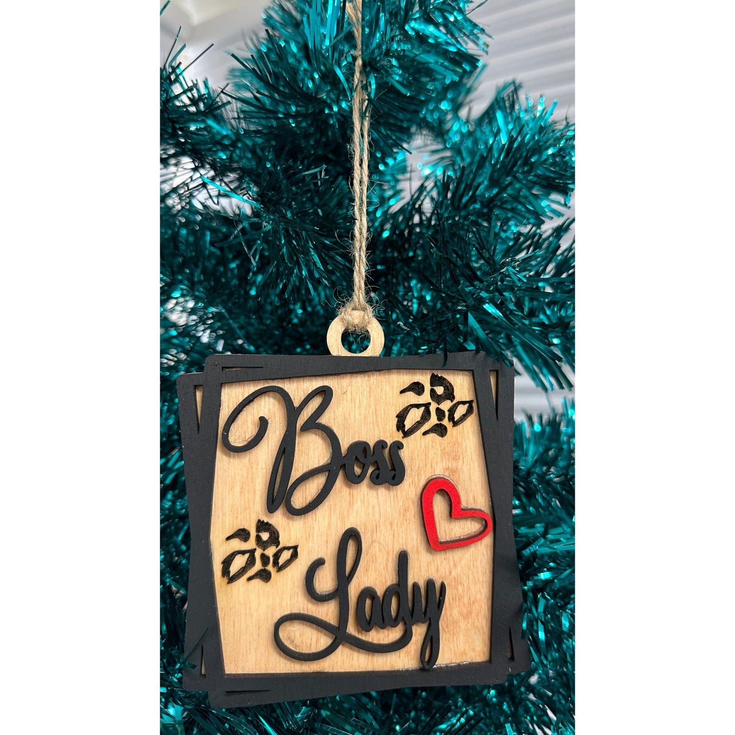 Boss Babe Ornaments | Trendy Lady Christmas Decorations | Gift for Women, Office Decor, Holiday Ornament, Fun & Stylish Decor - Nifty Decor & More