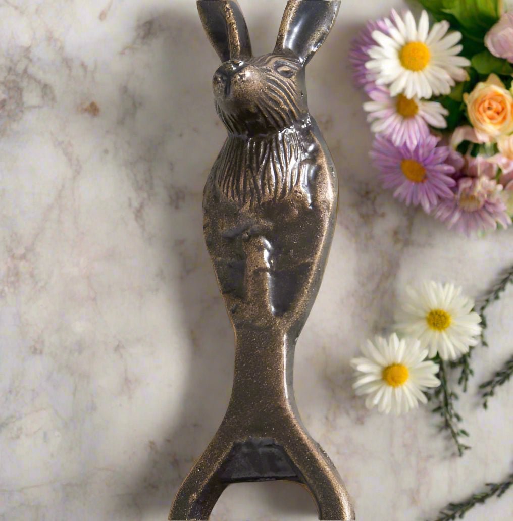Briar Hare Bottle Opener | Unique Barware Gift for Rabbit Lovers | Rustic Home Decor & Kitchen Accessory