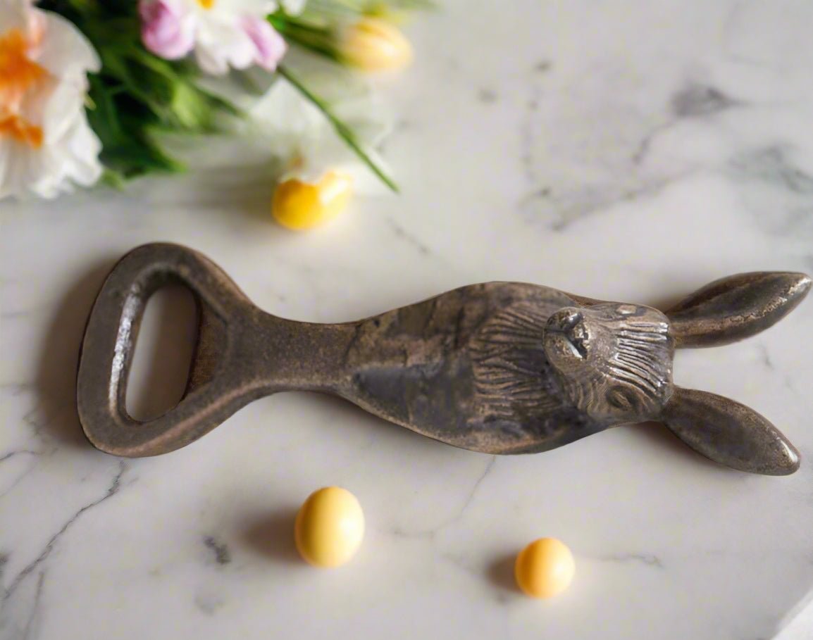 Briar Hare Bottle Opener | Unique Barware Gift for Rabbit Lovers | Rustic Home Decor & Kitchen Accessory