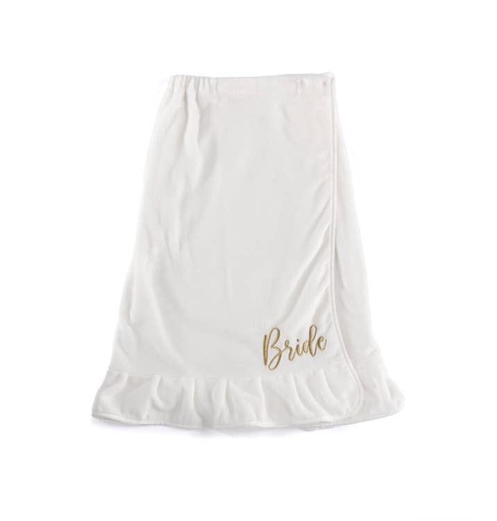 Bride Spa Wrap Ivory Soft Cotton Robe, Cozy Relaxation for Wedding Day Pampering Gift Bride Towels