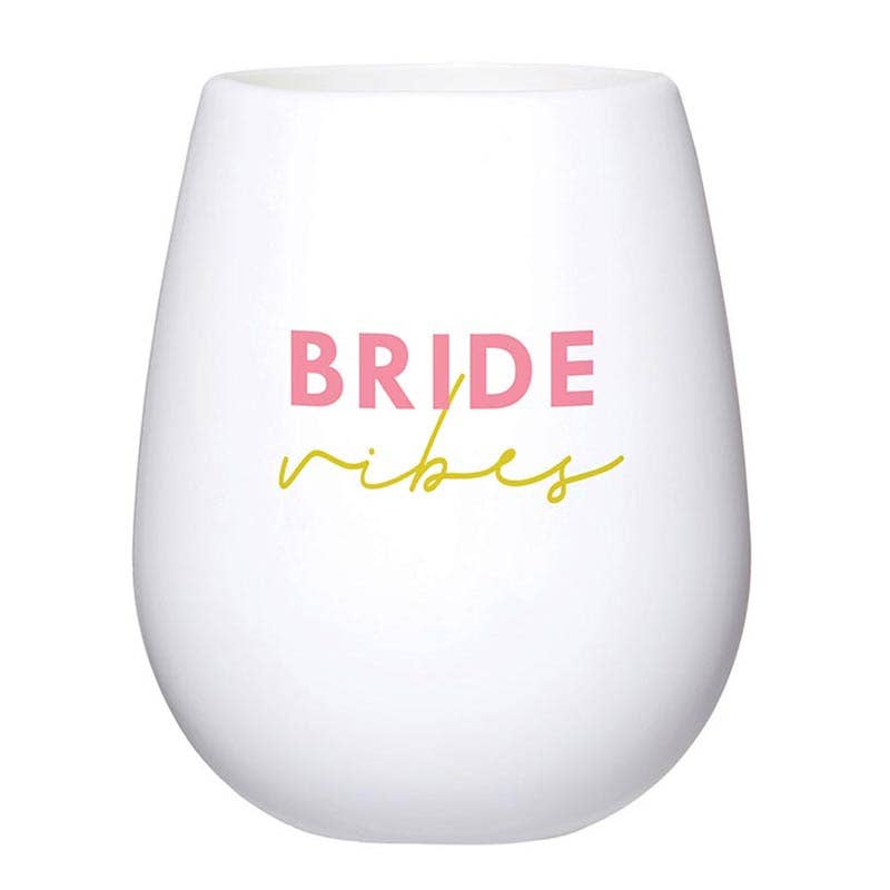 Bride Vibes Silicone Wine Glass Tumblers