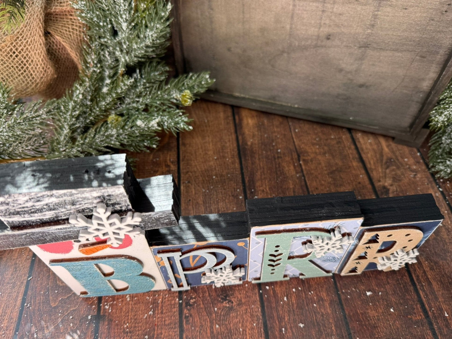 Brrr Word Block - Nifty Decor & More