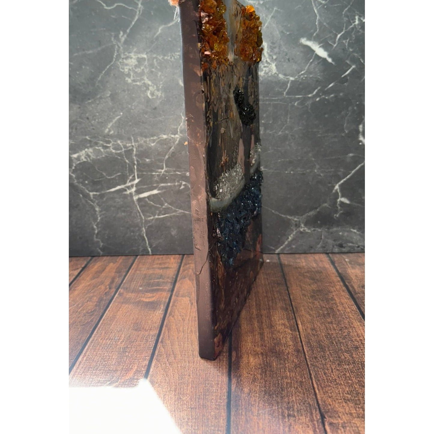 Bubble Bath Witch Decor, Spooky Resin Frame with Crushed Glass, Witchy Bathroom Art, Unique Gift for Witch Lovers