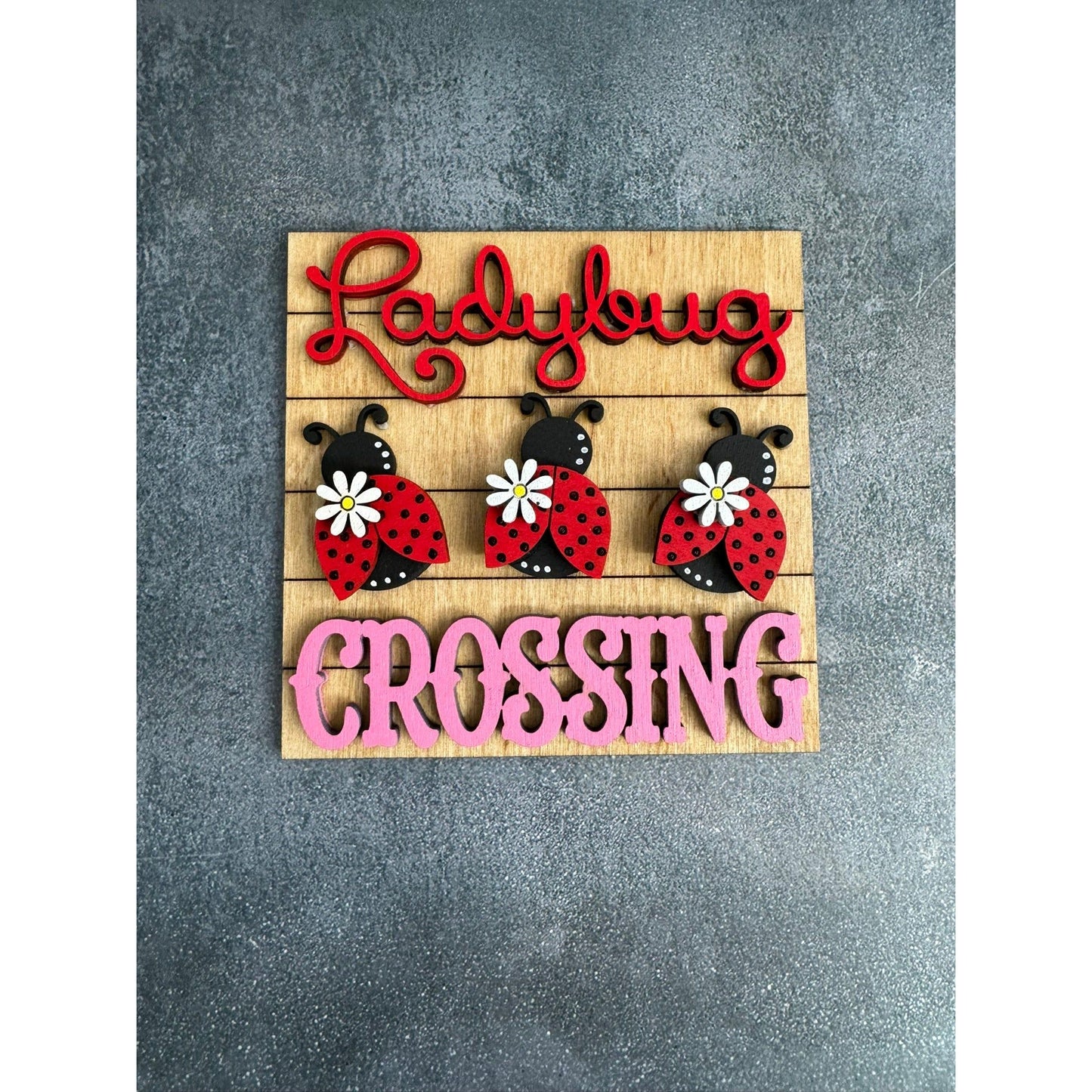 Bugs and Hugs Leaning Sandwich Board Tiles - Set 4 PC Interchangeable Leaning Sandwich Boards