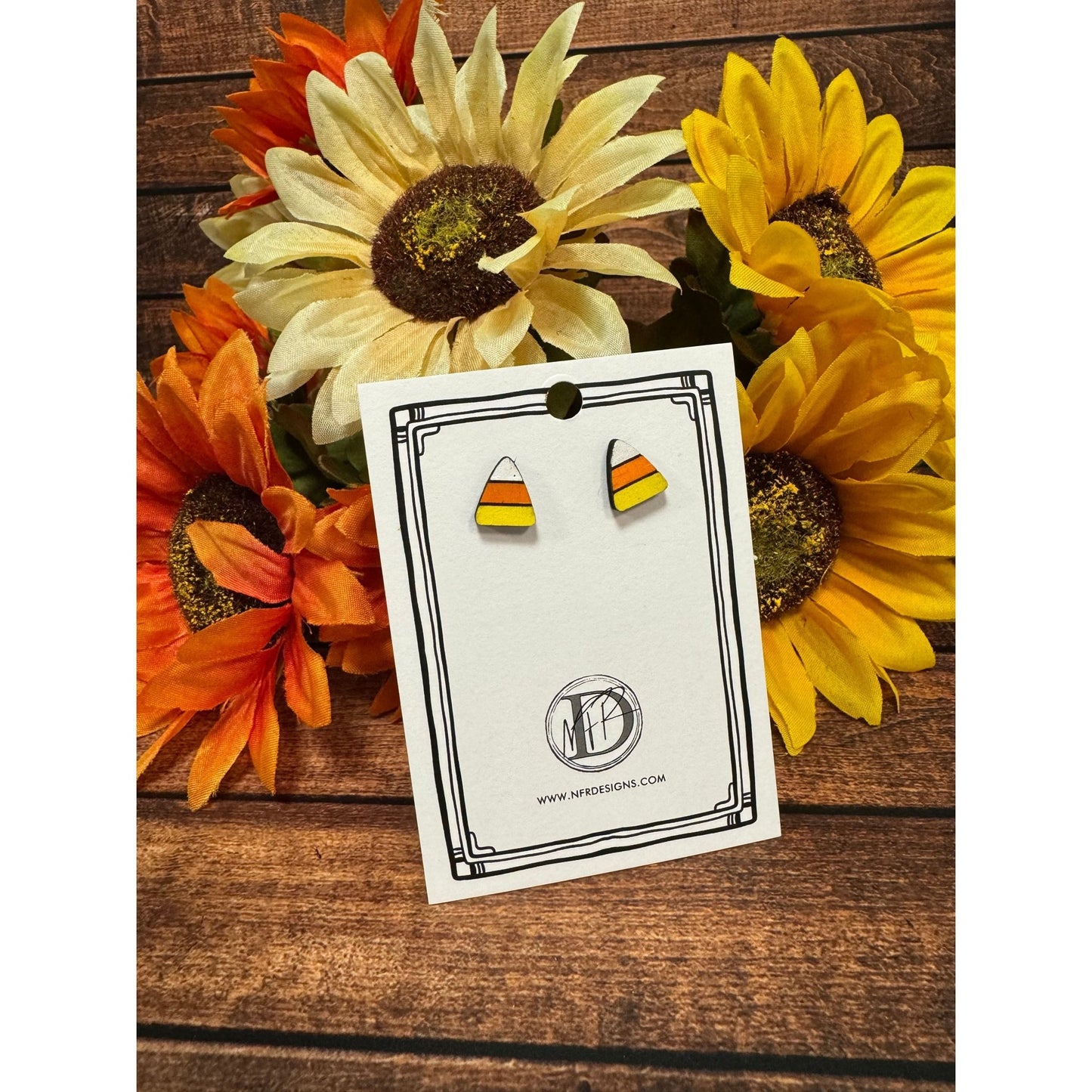 Candy Corn Earrings - Nifty Decor & More
