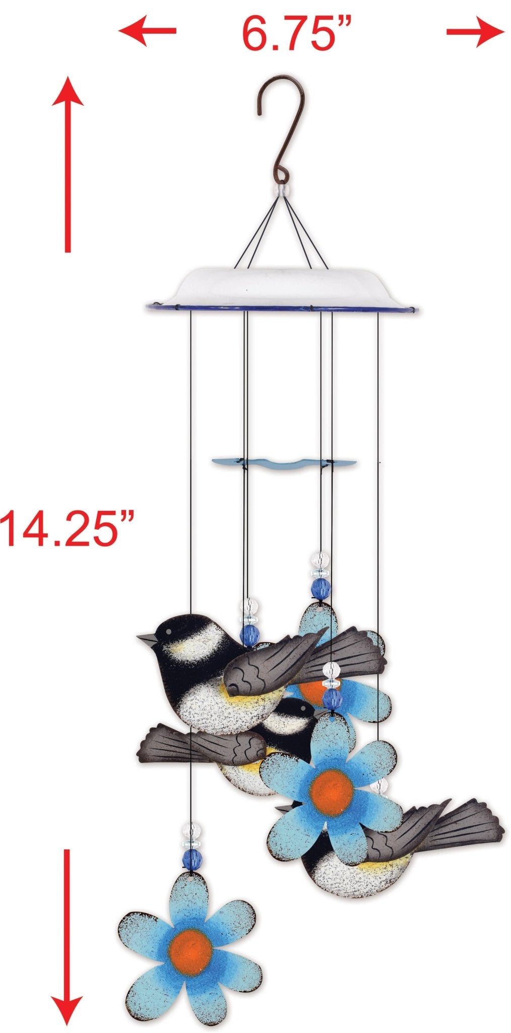 Chickadee Metal Spring Wind Chimes, Charming Garden Decor, Bring Melodic Bliss Outdoors, Perfect Spring Gift for Garden Lovers