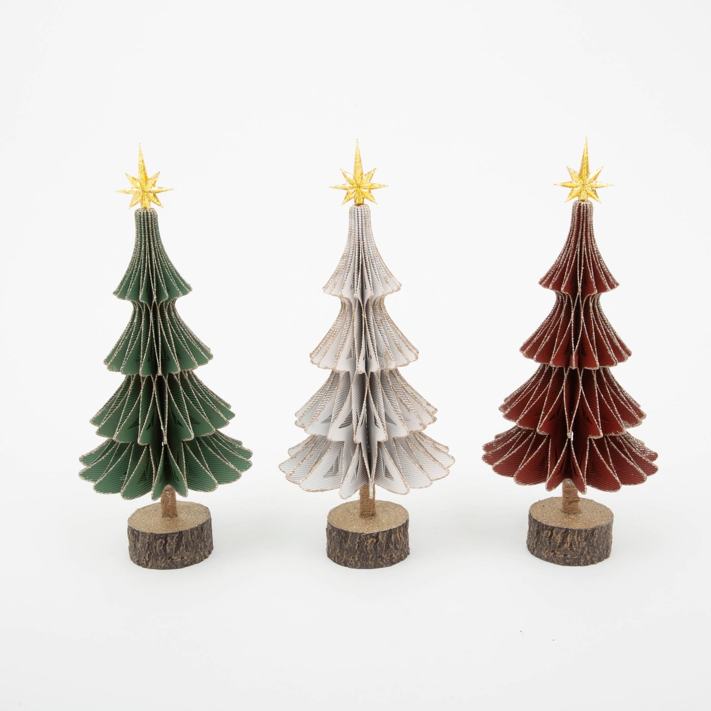 Christmas Paper Holiday Honeycomb Tree, 3 Asst 18"H Seasonal Decor