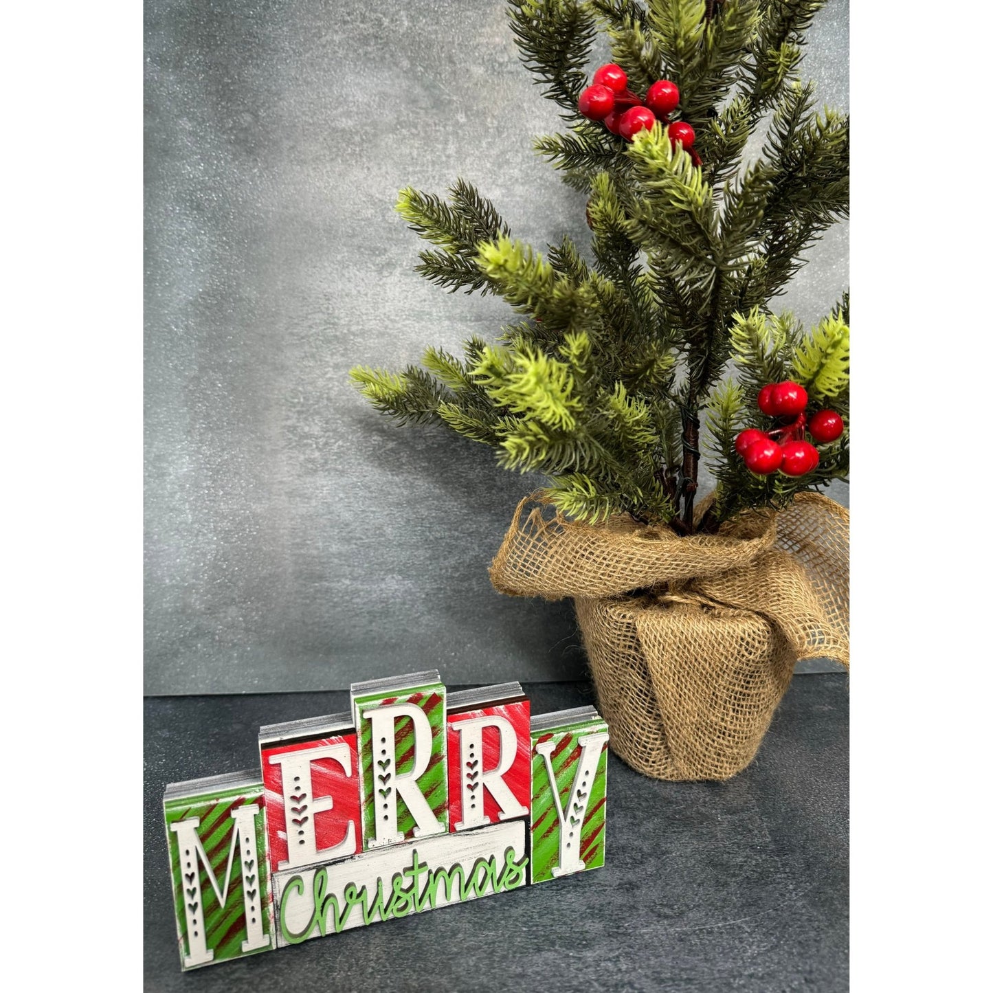 Christmas Word Blocks - Nifty Decor & More