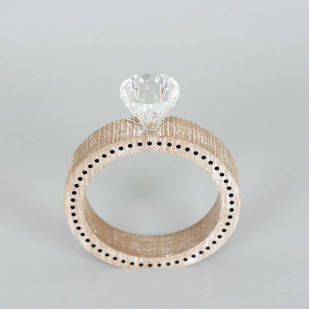 Chunky Diamond Ring Shelf Sitter, Bold Geometric Decor for Stylish Display, Perfect Gift for Trendsetters Decor