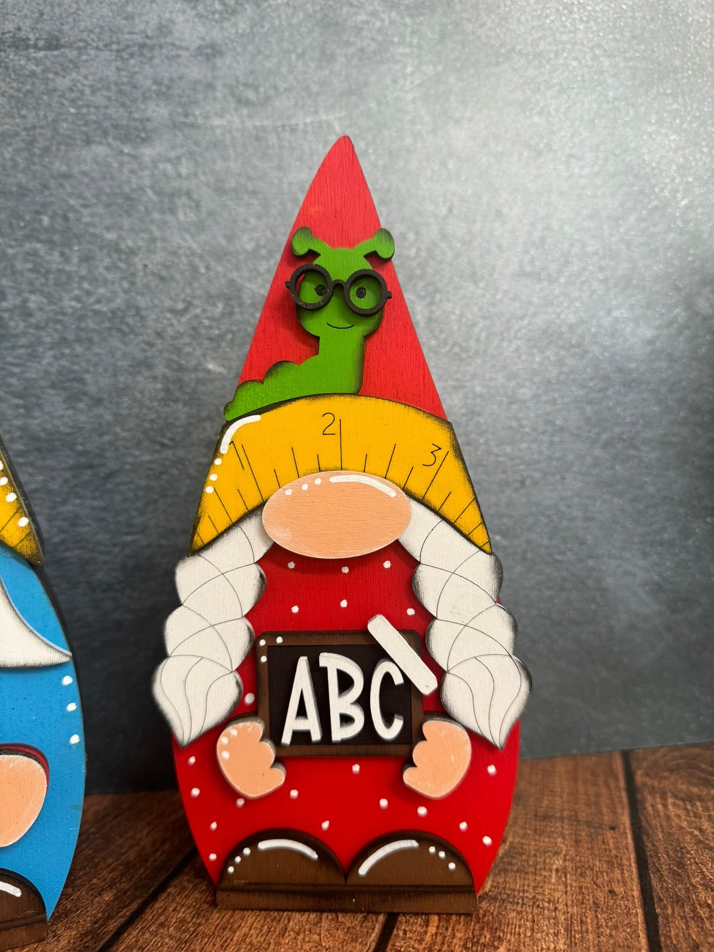 Chunky Teacher Gnomes, Handcrafted Whimsical Decor for Classroom & Home, Perfect Teacher Appreciation Gift Teacher Shelf Sitter Red