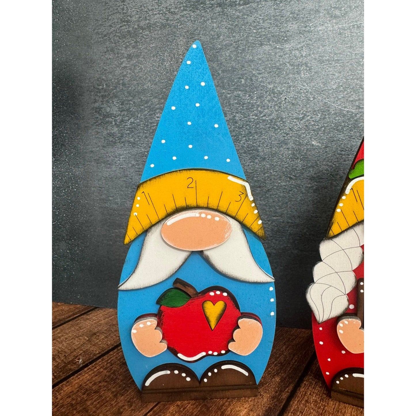 Chunky Teacher Gnomes, Handcrafted Whimsical Decor for Classroom & Home, Perfect Teacher Appreciation Gift Teacher Shelf Sitter Blue
